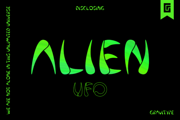 Alien Ufo: A Cosmic Display Font for Modern Designers