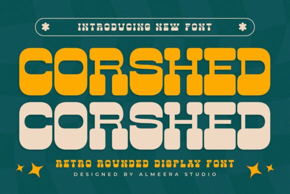 Corshed: A Retro Font with Modern Playful Charm
