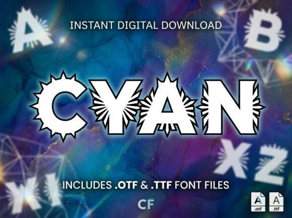 Cyan: The Kinetic Typeface for Bold Digital Visions