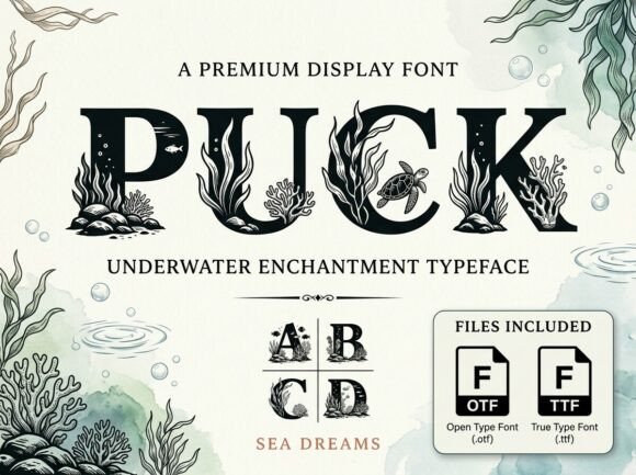 Dive Beneath the Surface with the Puck Typeface