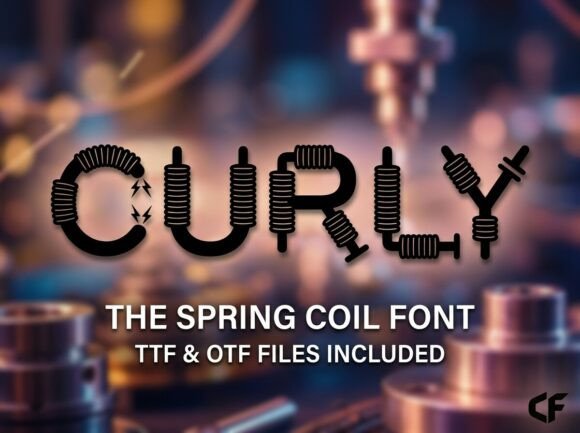 Industrial Grit Meets Design: The Curly Font for High-Voltage Branding