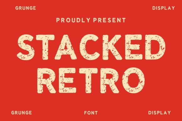 Stacked Retro: A Bold Typeface for Gritty, Vintage-Style Designs